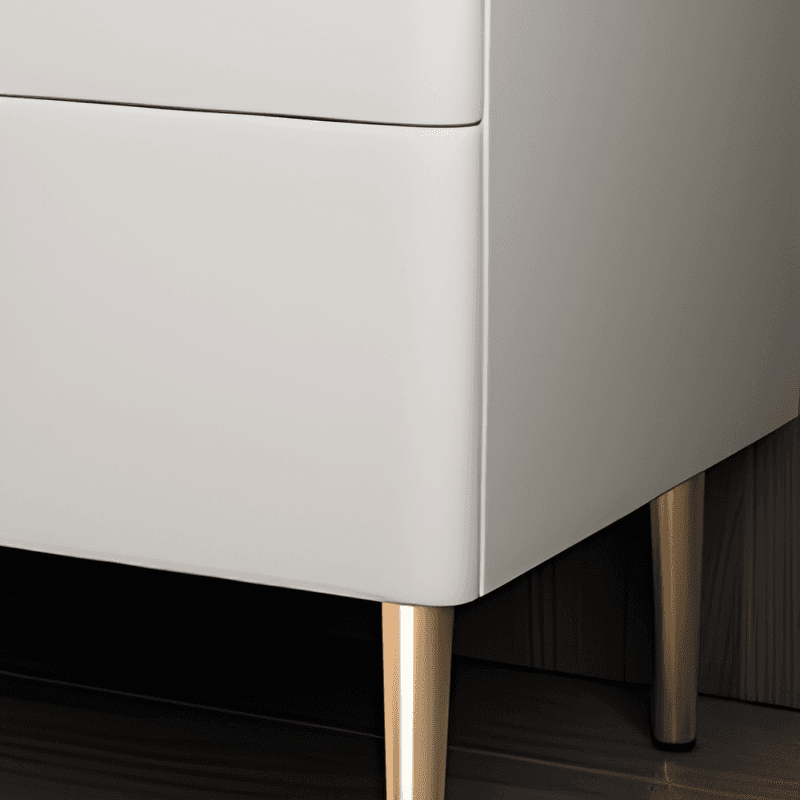 Minimalist 2-Drawer Stone Countertop Bedside Cabinet with Legs thumbnail 14