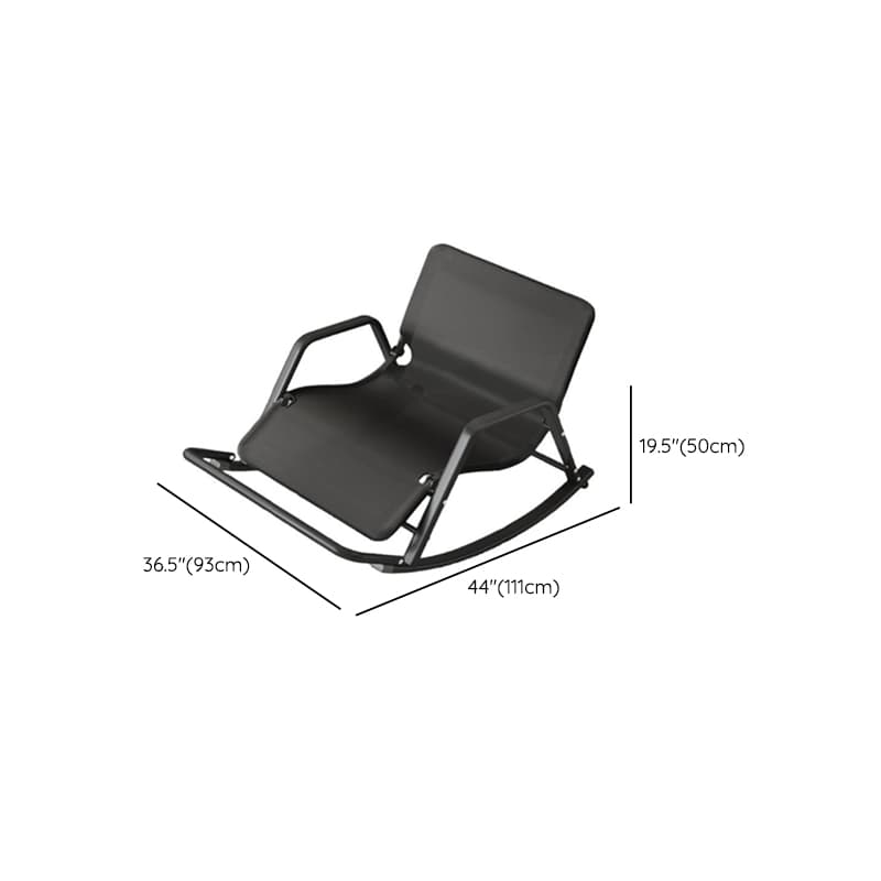 Black/Grey/Cerulean Simple Upholstered Rocking Seat for 2 with Padded Track Arm thumbnail 17