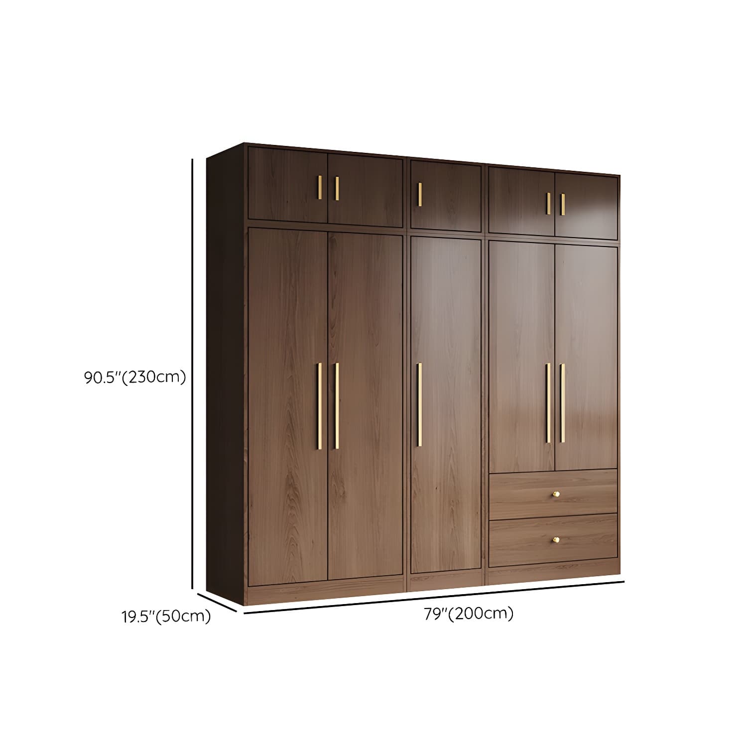 Wood Grain Design Armoires & Wardrobes with Soft Close Door and Storage Space thumbnail 34