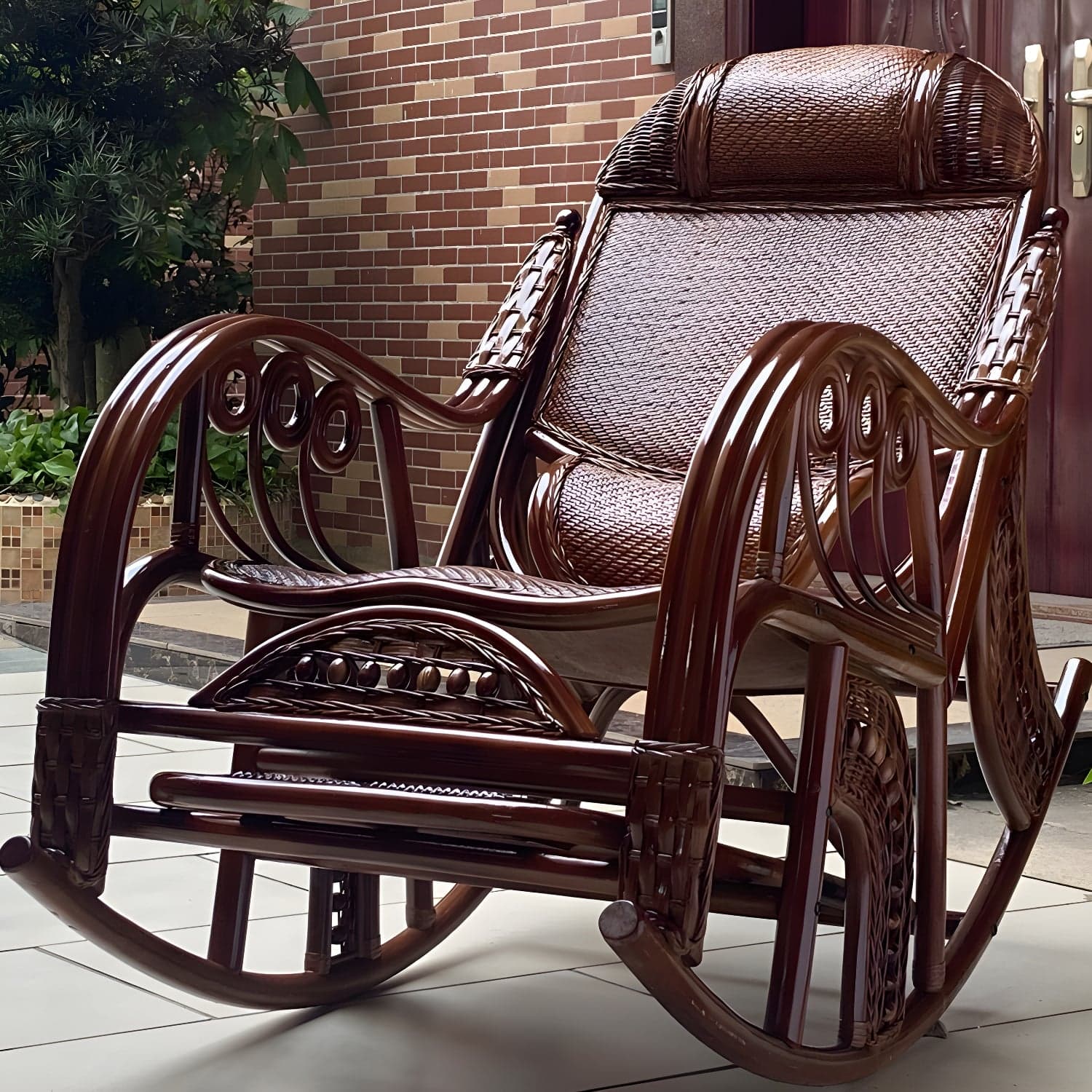 Traditional Recliner Chair Rattan/Wicker Recliner Chair for Living Room - image 3