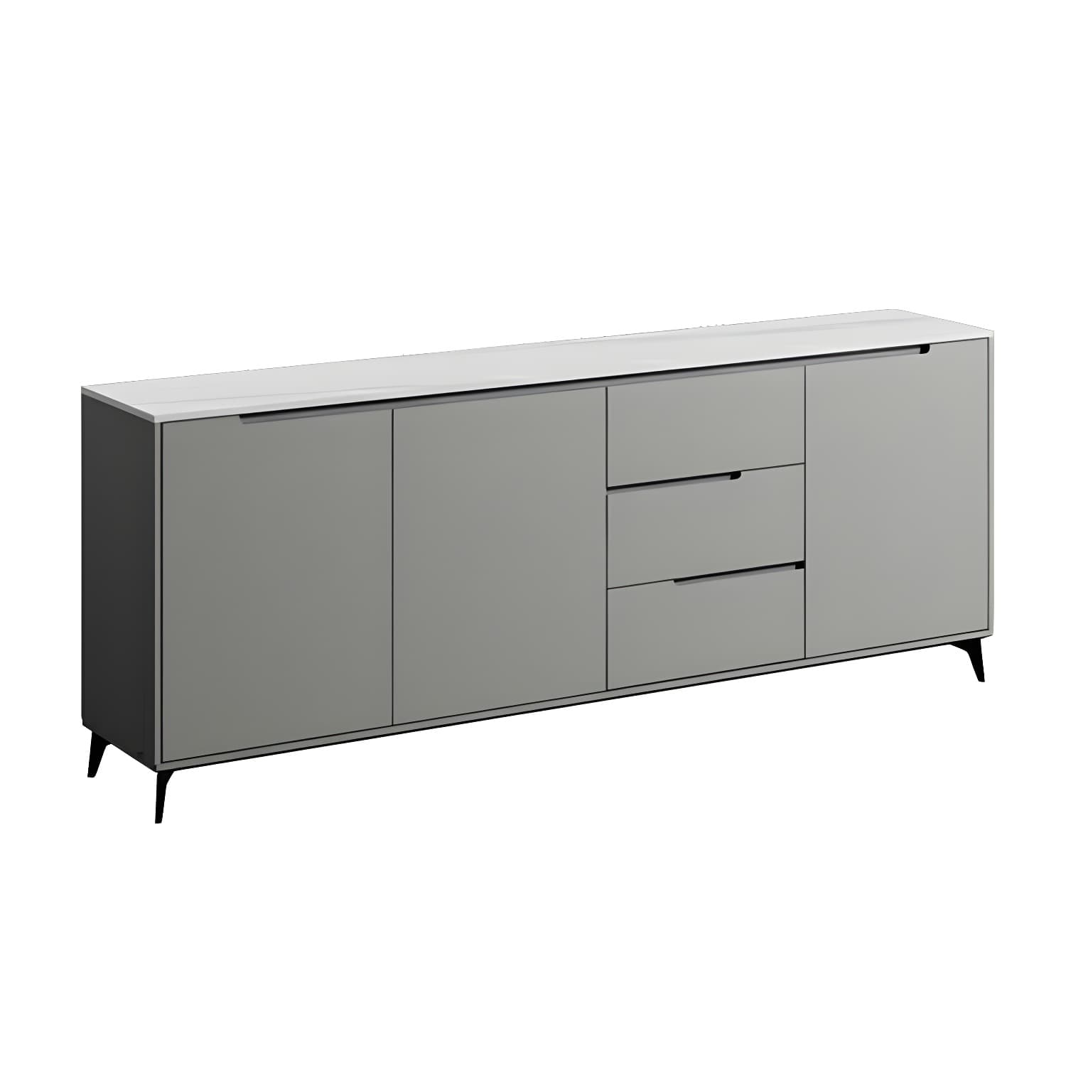 Modern Wood Sideboard with 3 Drawers and 3 Doors - Overall Dimensions 40cm W x 85cm H thumbnail 9