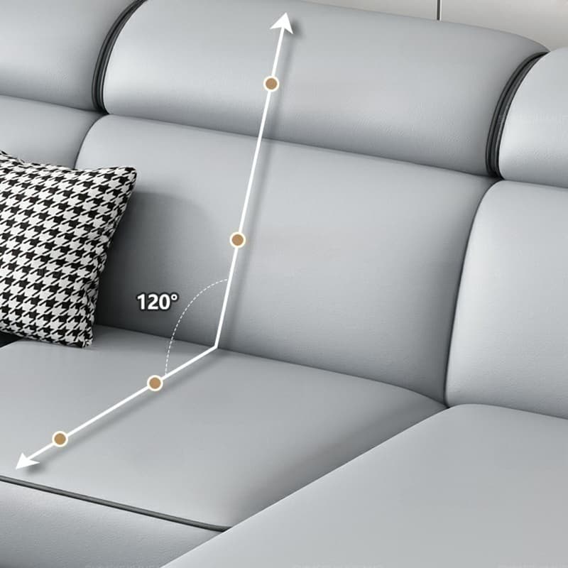 Contemporary Sectional Sofa with Adjustable Pillow and Scratch Resistant Upholstery thumbnail 12