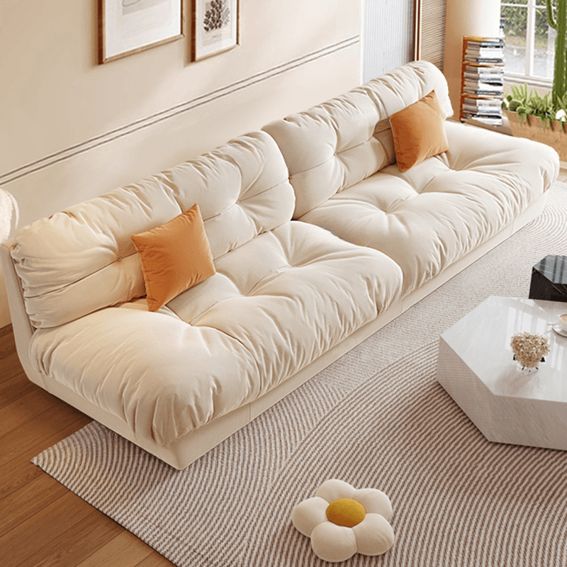 L-Shape/Straight Sofa/Corner Sectional, Left/Horizontal Orientation with Button-tufted Detail thumbnail 2