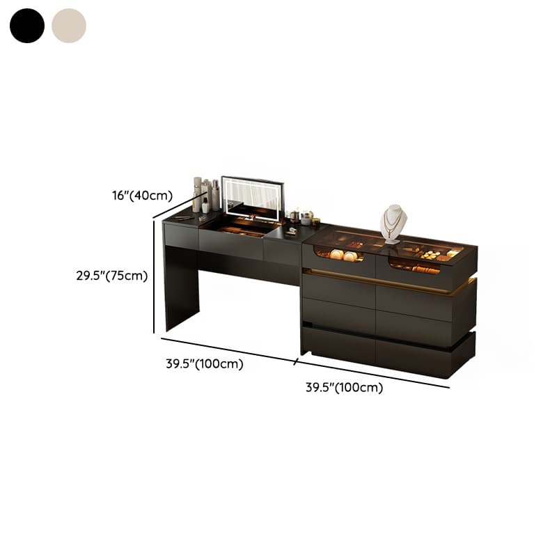 Lumber Vanity Set with Illumination Light, Scalable, Dividers, 2-in-1, Adjustable Touch and Brightness thumbnail 15