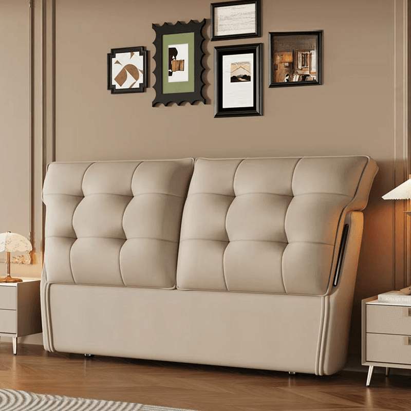 Art Deco Style Panel Headboard with No Distressing, Decorative-stitched Tufting, Rectangle Shape for Queen/Full/Twin XL Bed, Sponge Upholstery Fill, Standard Height thumbnail 4