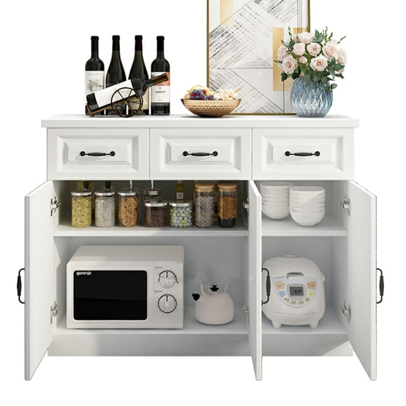 White Buffets & Sideboards with Cabinets and Drawers for Dining Room - image 11