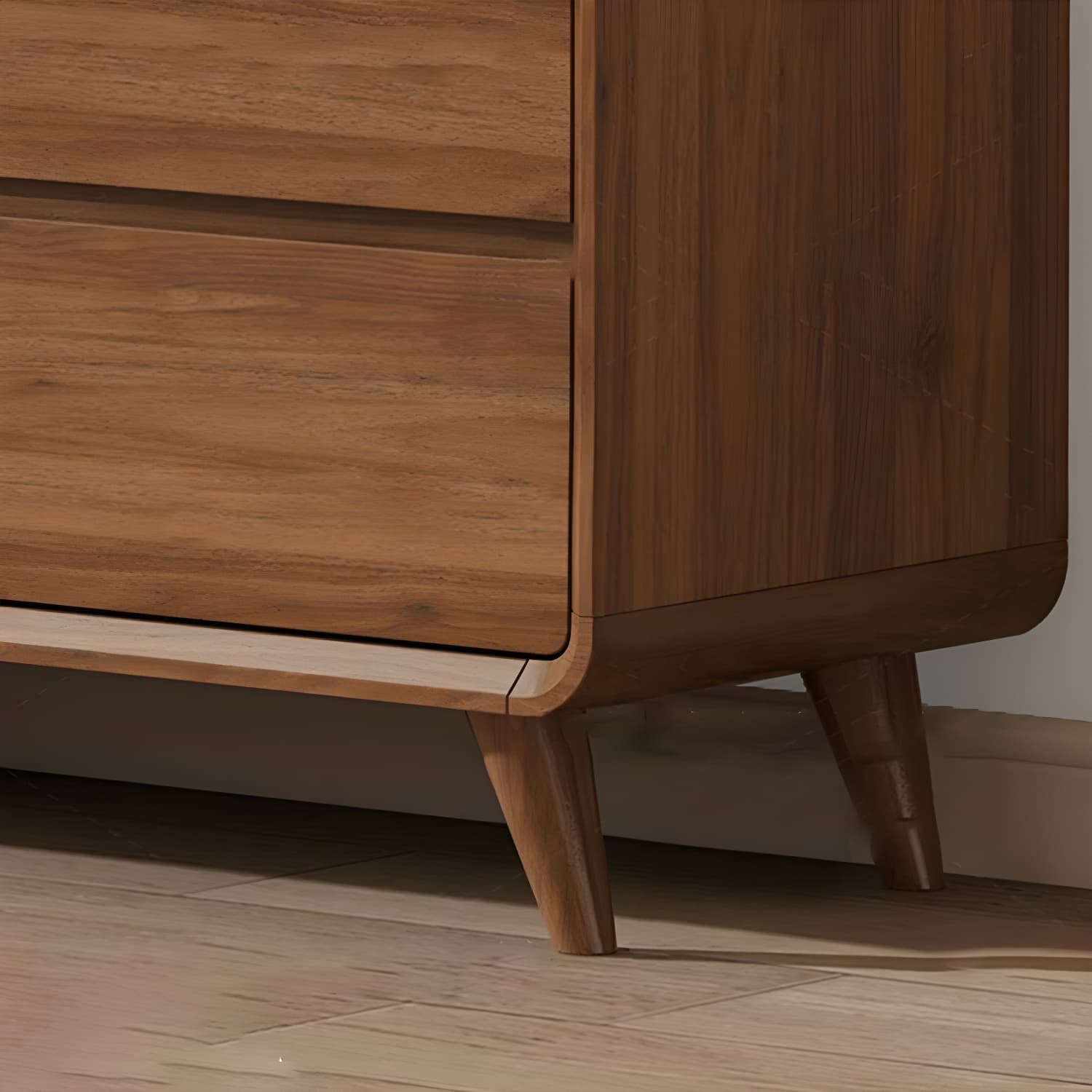 Drawers Included Rubber Wood Chest Brown Wood Grain Design for Home - image 10