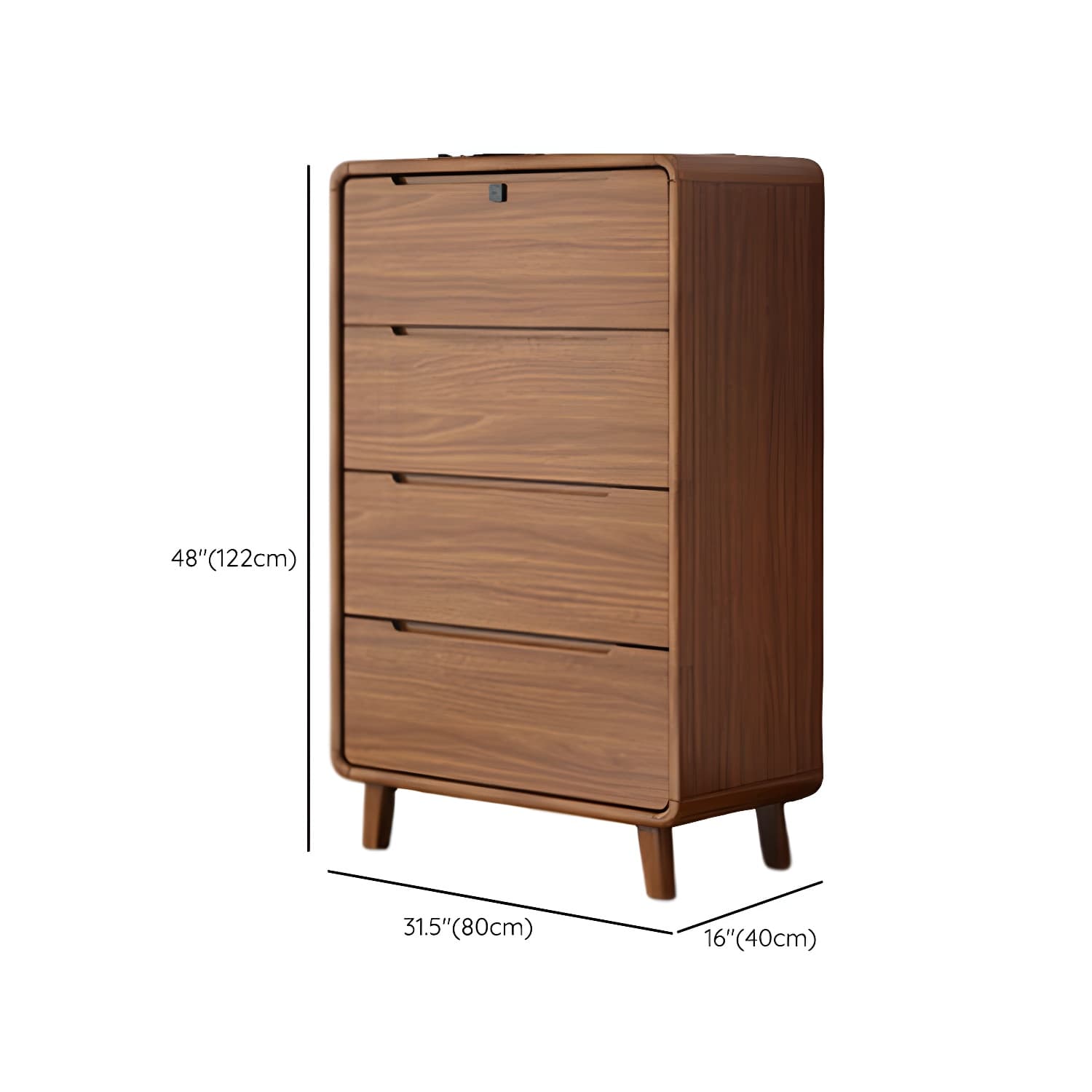 Modern Solid Wood Dresser with Narrow Profile and Drawers in Natural Finish thumbnail 22