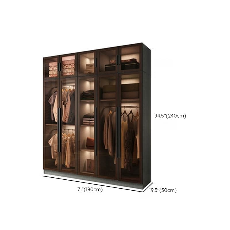 Ink Casual Lumber Wardrobe with Soft Close Door, Interior Shelves, and Hanging Rod thumbnail 29