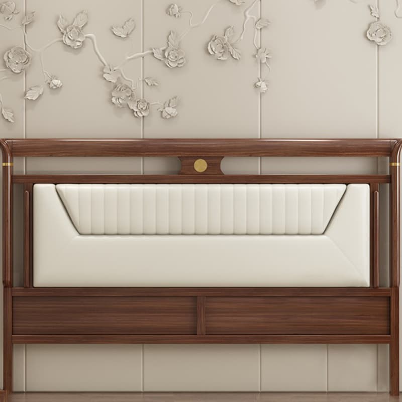 Trendy Panel Headboard in Natural Wood with No Distressing, Rectangle Shape for King/Queen/Full Bed, Featuring Sponge Upholstery and Standard Height thumbnail 10