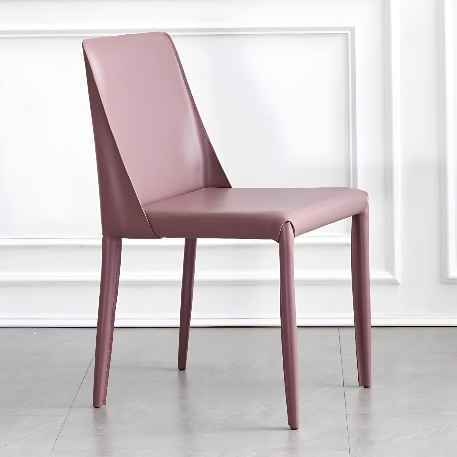 Modern Metal Dining Room Chairs Armless Leather Dining Chair for Restaurant thumbnail 7