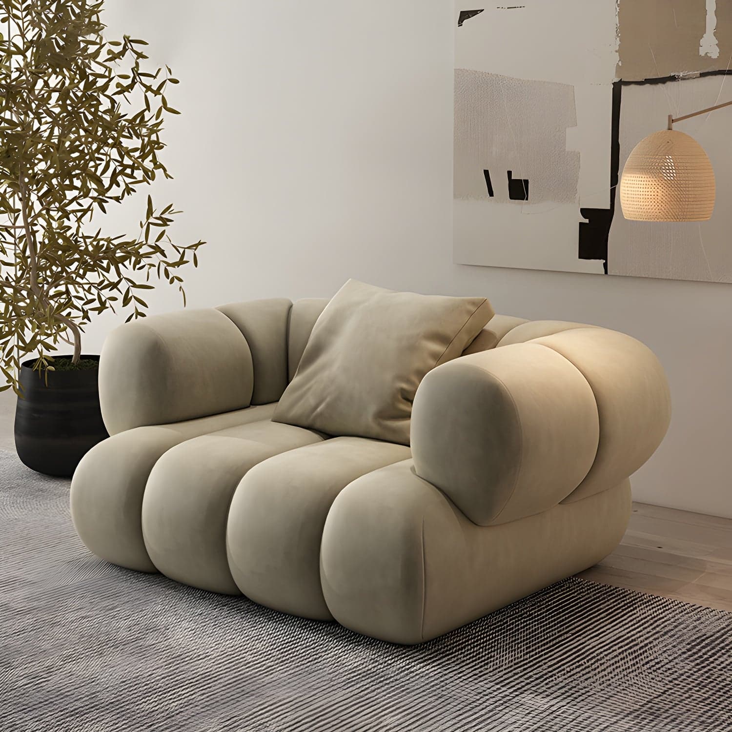 Scandinavian Green Sofa with Tuxedo Arm and Sewn Pillow Back thumbnail 19