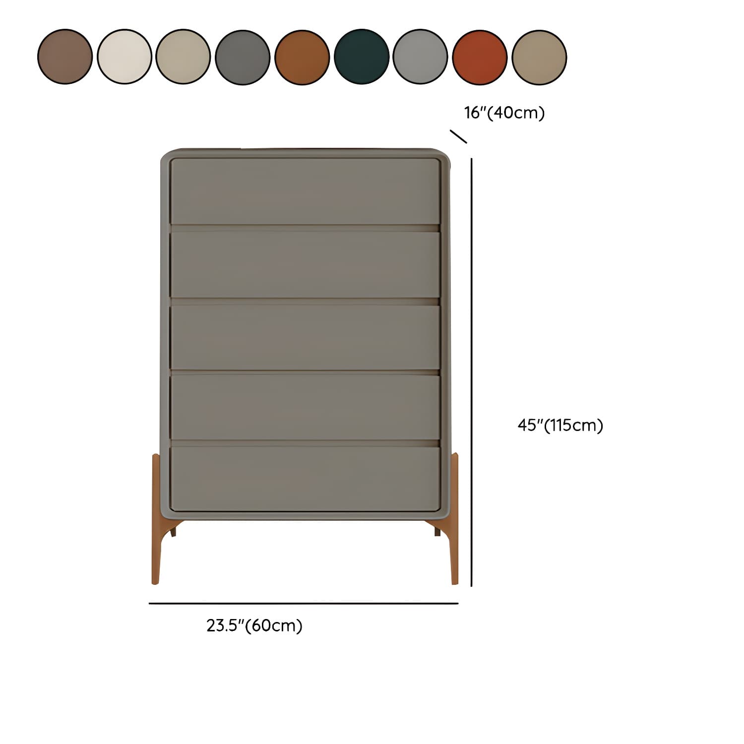 Modern Oak Wood And Leather Exterior Bachelor Chest with Soft-Close Drawers - Vertical Orientation - image 21