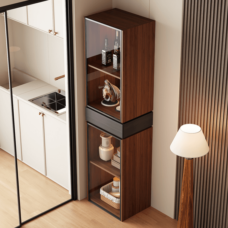 Rectangular Detached Accent Cabinet with Damp-proof, Scratch-immune Glazed Door in Chalk/Sepia and Soft Close Drawer thumbnail 6