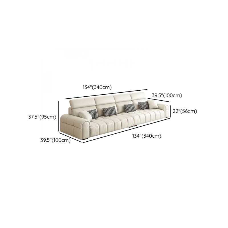 L-Shape/Straight Reversible/Horizontal Concealed Support Sofa Recliner/Sofa with Round Arm & Pine Frame thumbnail 8