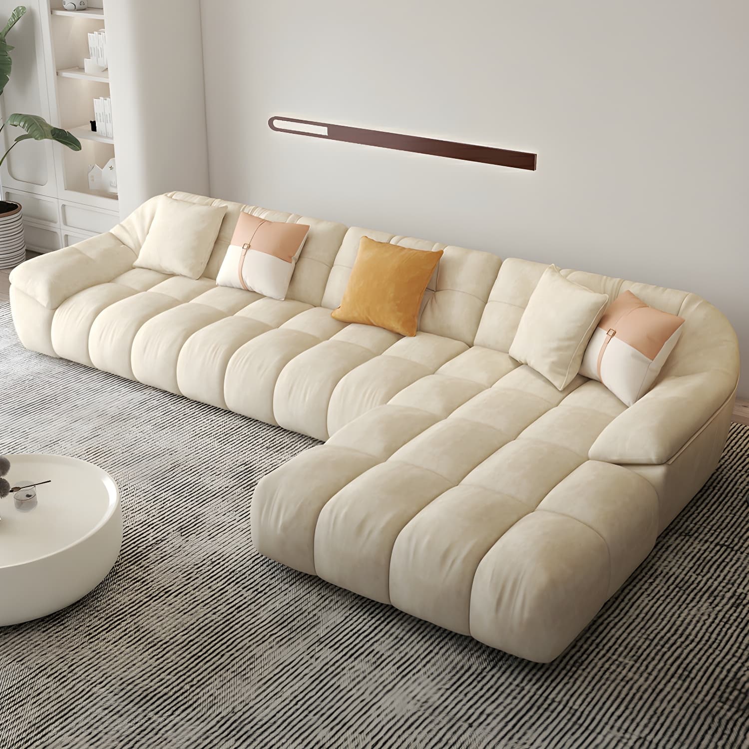 Comfortable Polyester Blend Showcase Sectional Sofa for Contemporary Home Decor thumbnail 4