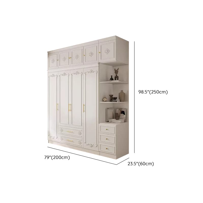 White Simple Timber Wardrobe Closet Soft Close Drawer Soft Close Door Interior Shelves thumbnail 24
