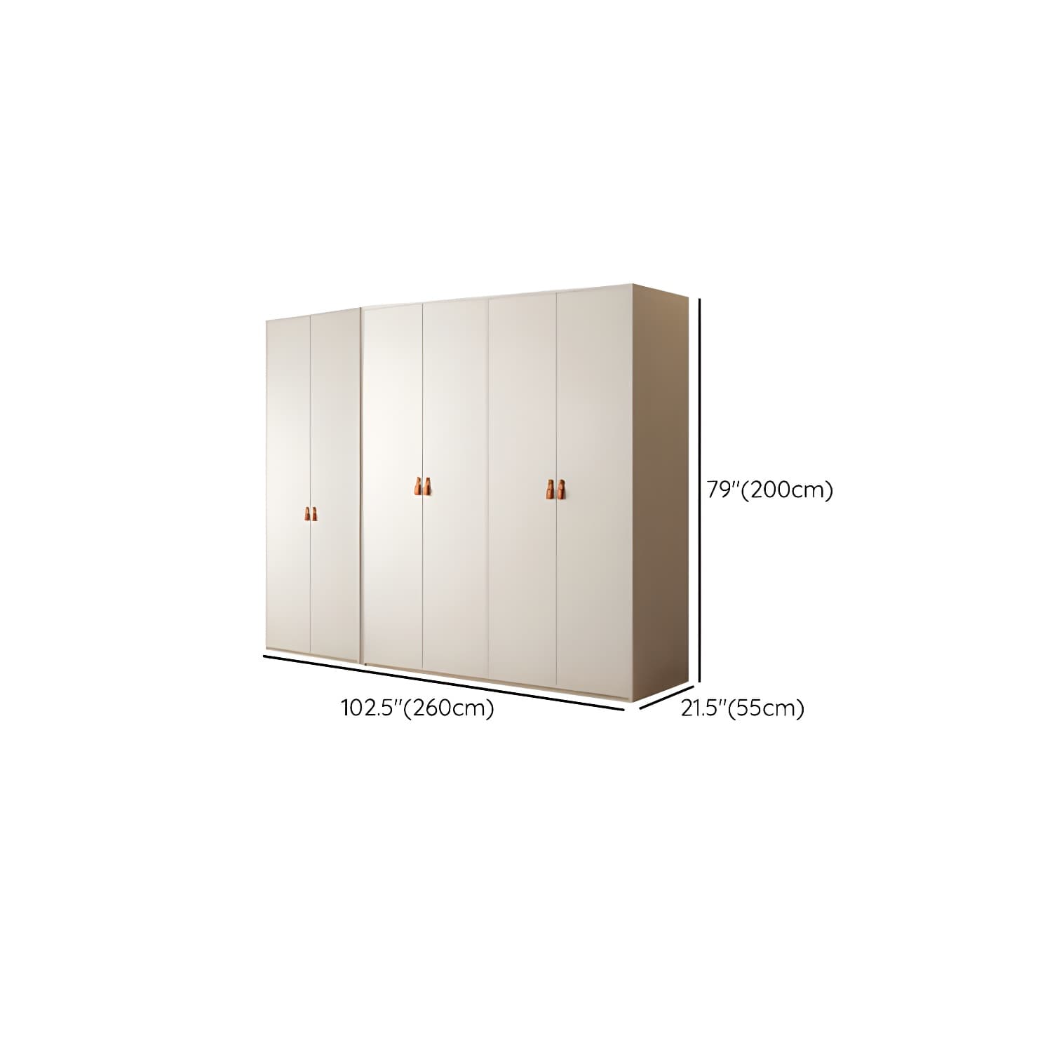 Modern White Wardrobe Cabinet Engineered Wood Wardrobe with Garment Rod thumbnail 25