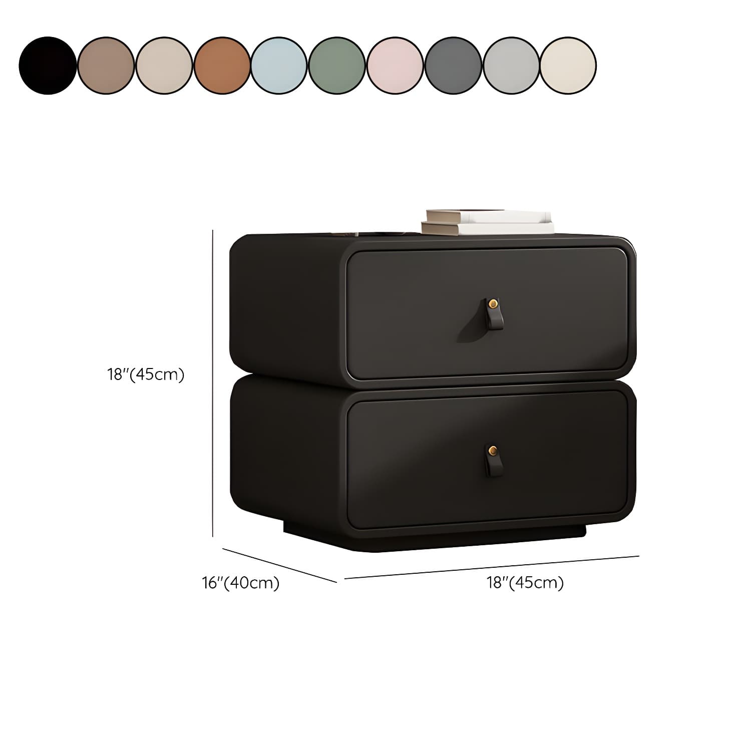 Modernism Bedside Desk Shape in Rectangular with Two-drawer for Bedroom thumbnail 25