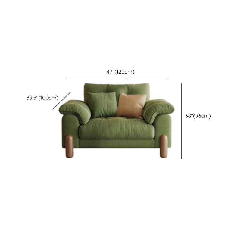 Straight Dark Green Sofa, Seats 2/1-seater, Horizontal Orientation, Button-tufted thumbnail 11