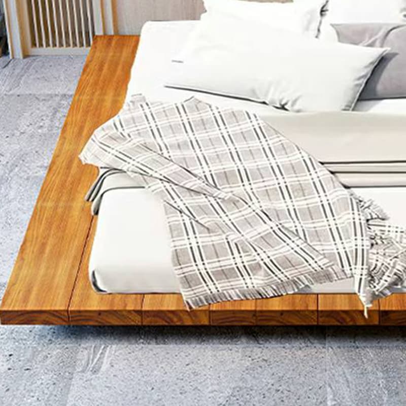 Solid Color Natural Color Wooden Frame Pallet Bed Frame Bedroom thumbnail 7
