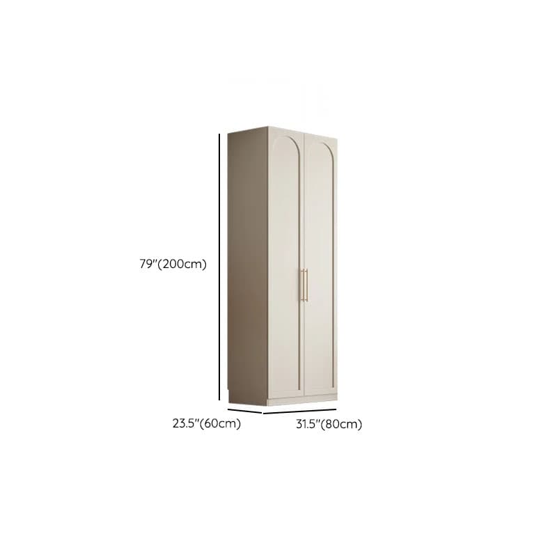 White Casual Manufactured Wood Independent Armoire Cabinet with Compartments, Soft Close Door, and Interior Shelves thumbnail 17