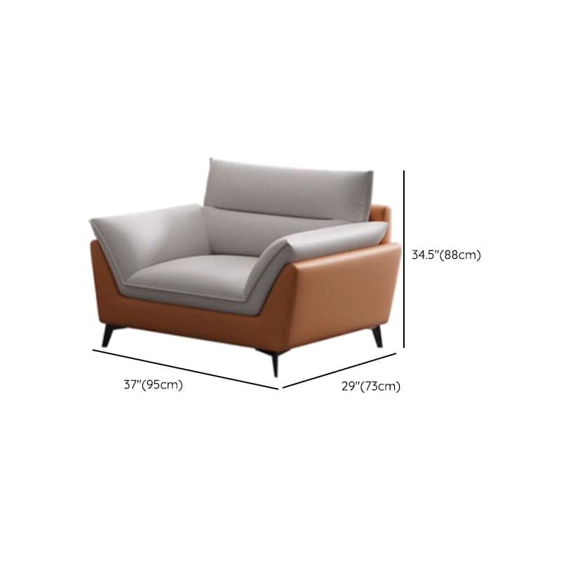 Tech ClothUpholstered Sofa Couch/Single Sofa in Chalk for Parlor with Flared Arm in a Modern Style thumbnail 15