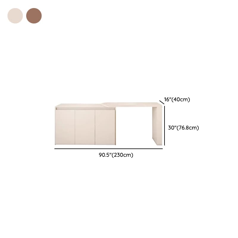 Modish Engineered Wood Large Makeup Vanity with 3 Drawers thumbnail 10