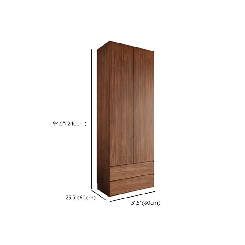 Acorn Minimalist Natural Wood Independent Wardrobe Closet with Soft Close Drawer, Soft Close Door, and Interior Shelves thumbnail 21