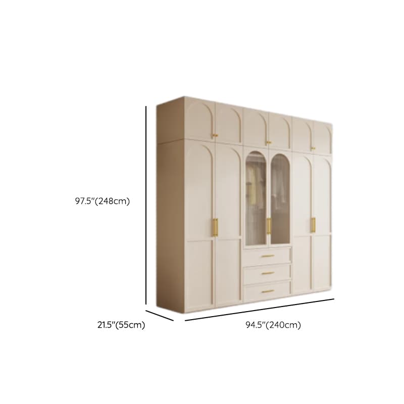 Simplistic White Detached Almirah with 3 Drawers, Interior Shelves, and Hinged Door thumbnail 32