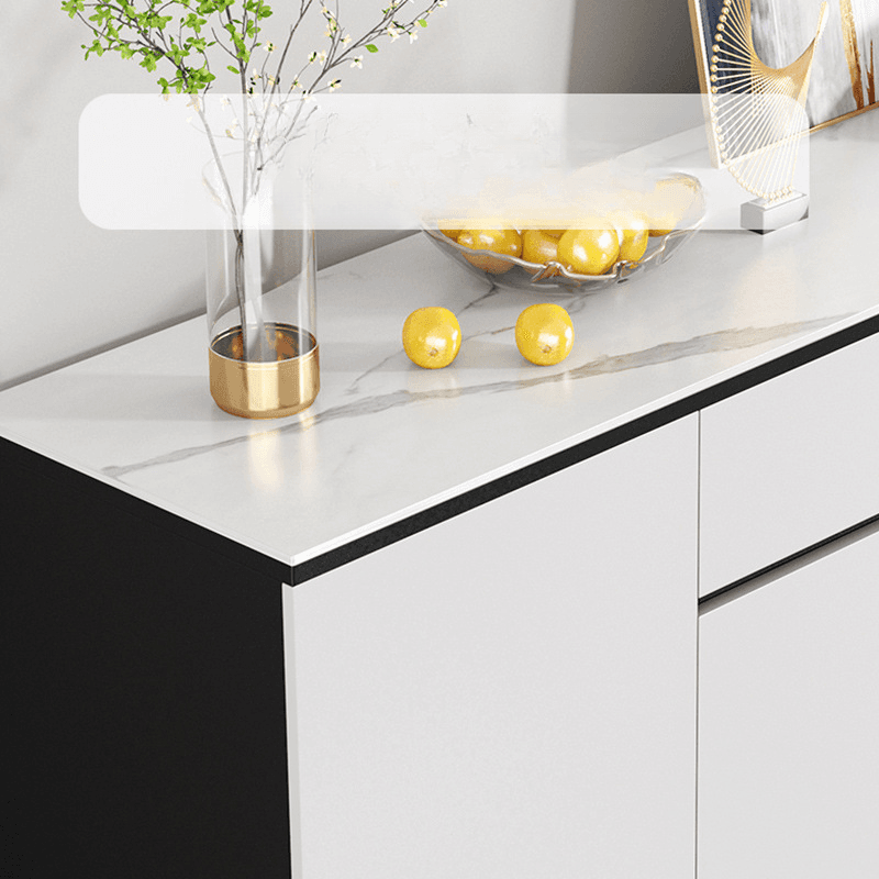 Versatile Sideboard with 2/3 Drawers, Closet Cabinet, Standard/Narrow/Wide Sizes, 3/Two Internal Shelves, Drawer Storage, Manufactured Wood/Stone Countertop, and 4/2/3 Doors thumbnail 4