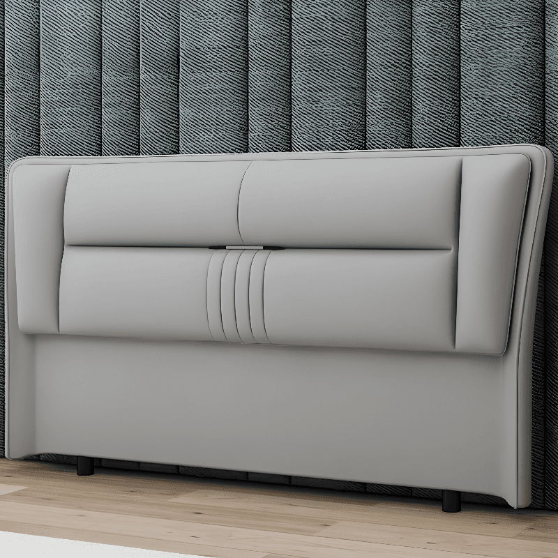 Trendy Wingback Headboard with No Distressing in Natural Wood, Rectangle Shape for Full/Queen Bed with Sponge Upholstery and Standard Height thumbnail 9