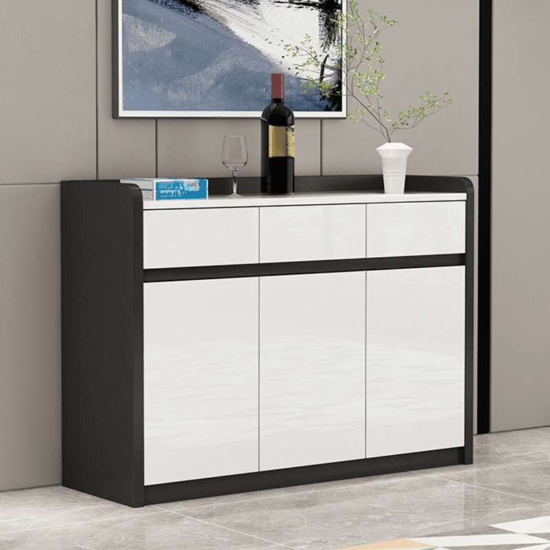 Minimalist Sintered Stone Buffet Table with 3 Drawers/Single Drawer, Closet, Standard/Wide/Narrow Size, Changeable Shelf, and 5 Doors/4 Doors/3 Doors thumbnail 1
