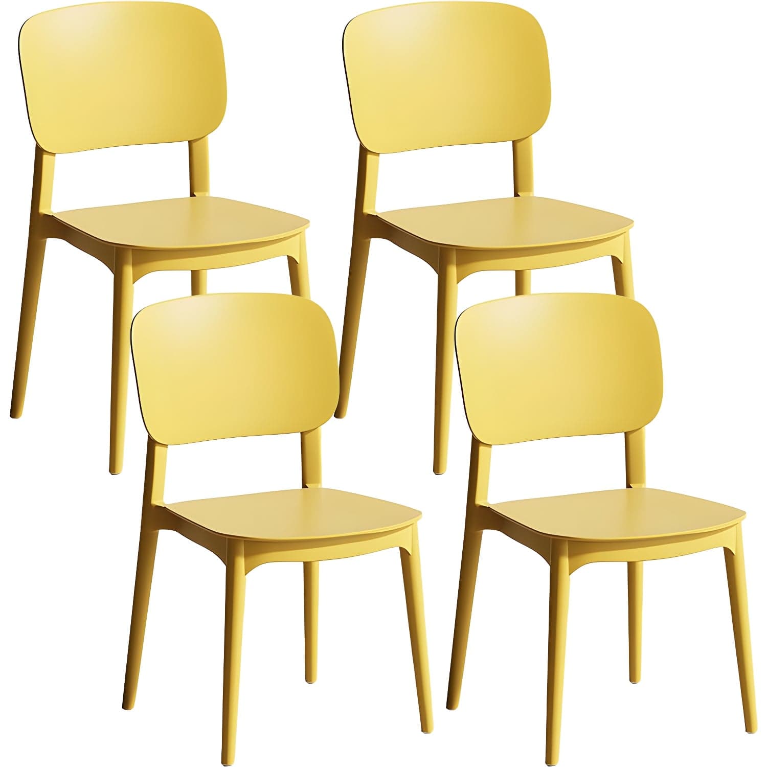 Scandinavian Style Stackable Kitchen&Dining Chair, Plastic and Non-Upholstered thumbnail 9