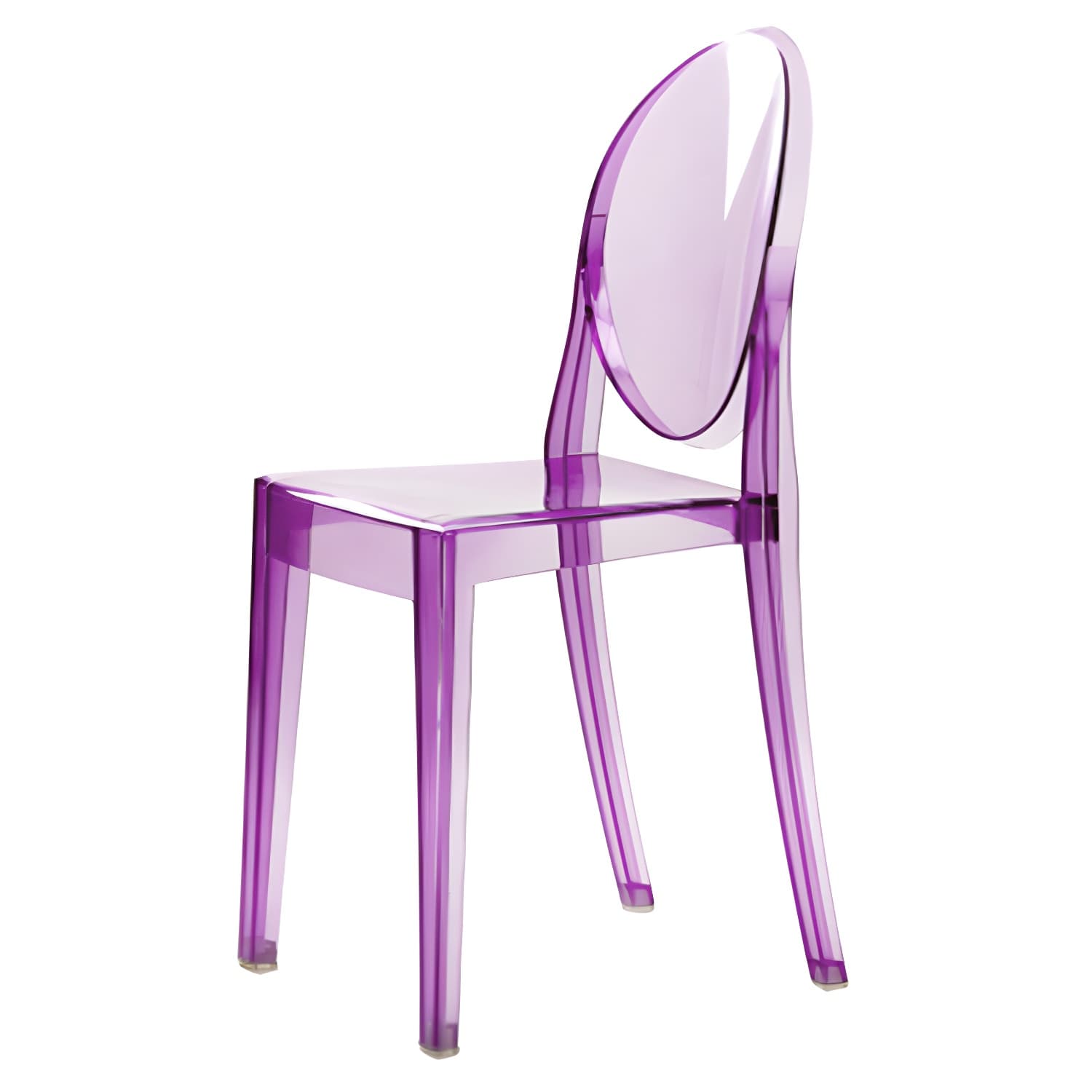 Scandinavian Winehouse Plastic Side Chair Transparent Open Dining Chair (Set of 4) thumbnail 21