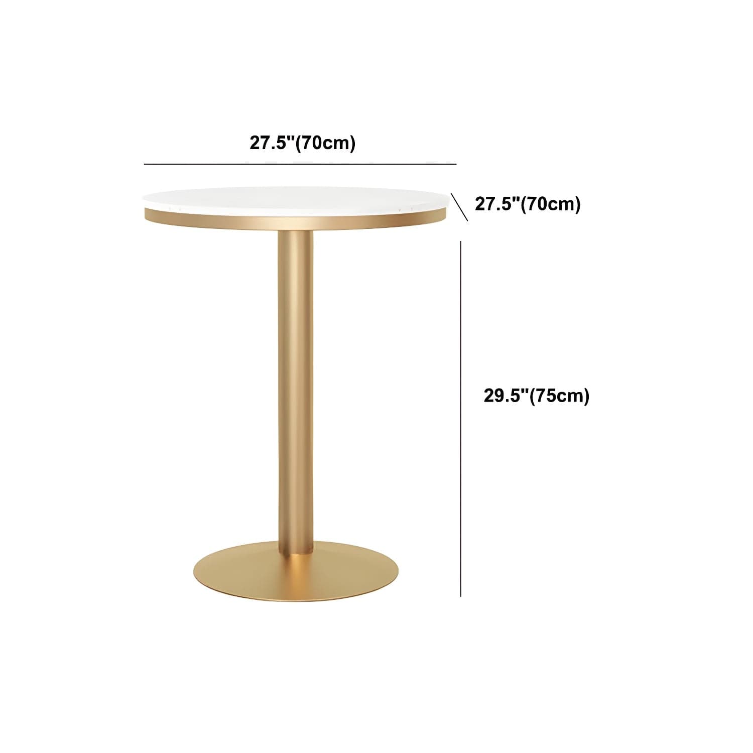 Traditional Luxury Round Dining Table Marble Top Table with Gold Metal Base thumbnail 23