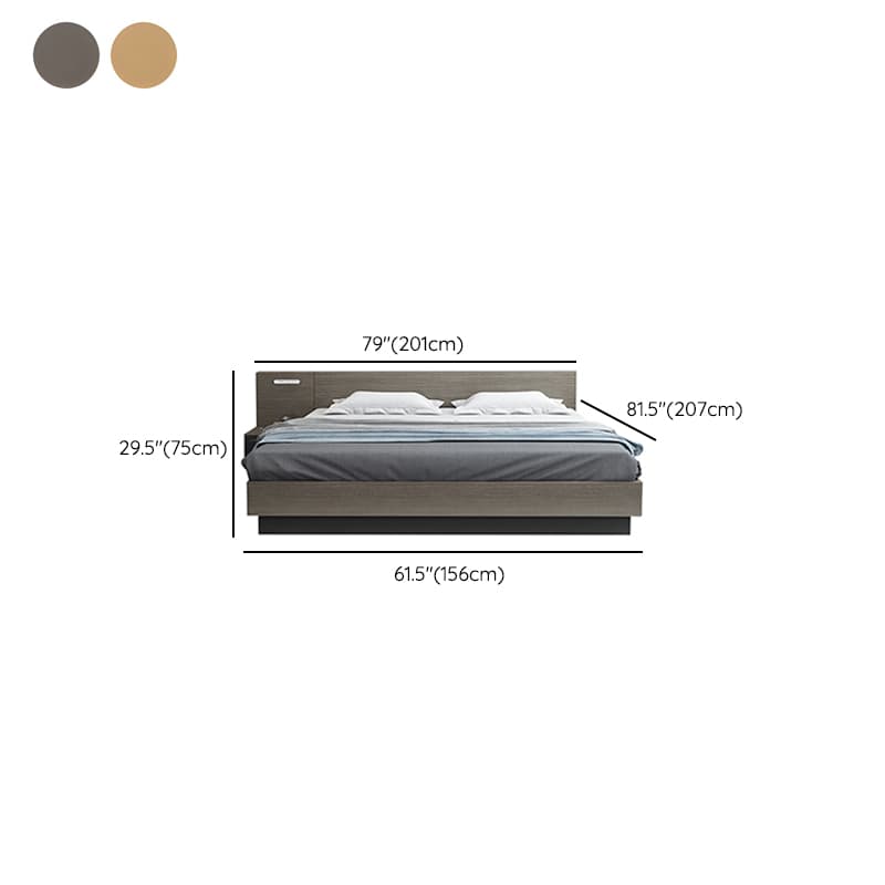 Lift Up Storage Platform Bed Contemporary Platform Bed Frame with Headboard thumbnail 19