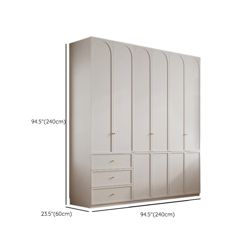 Minimalist Manufactured Wood Independent Almirah with 3-Drawer, Interior Shelves, and Clothing Rod thumbnail 23
