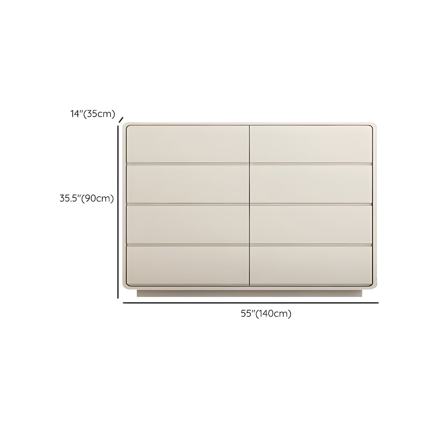 Modern White Double Dresser with Drawers and Soft Close Glides thumbnail 21