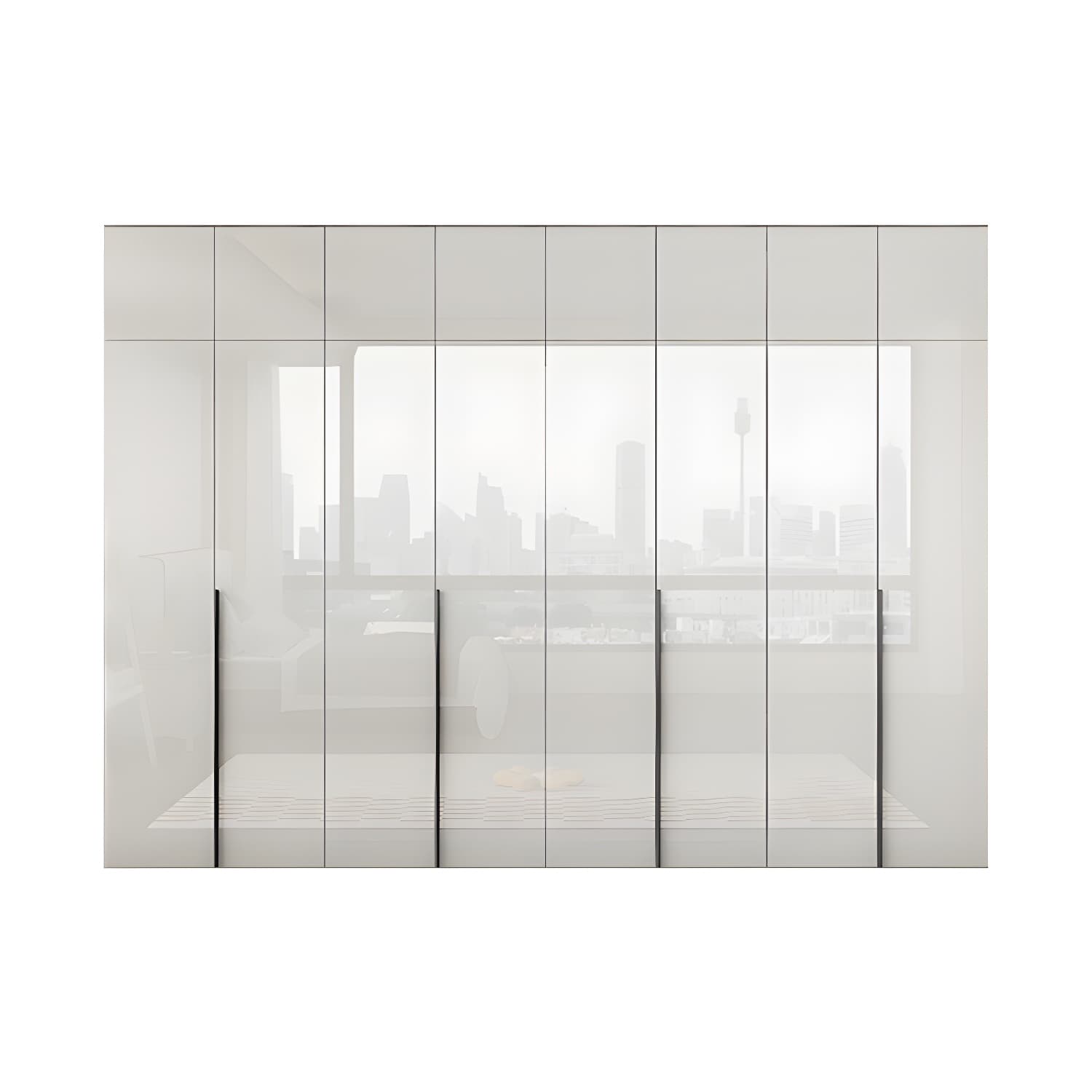 Modern White Wood Wardrobe Armoire - Drawers and Shelves Included - image 5