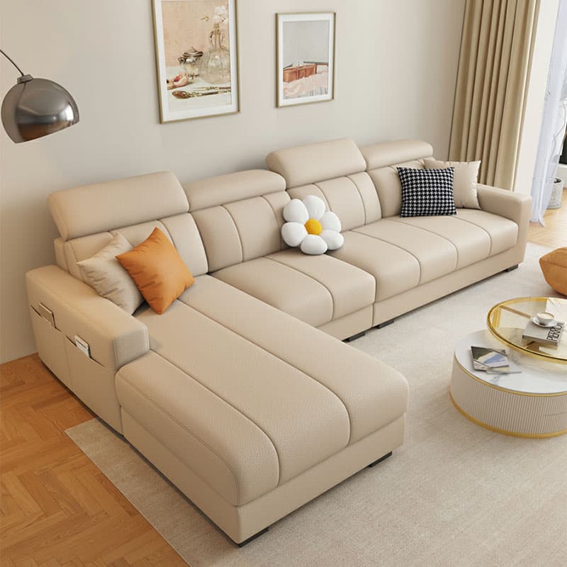 Modern Style L-Shape Sofa Recliner with Storage and Recessed Arm thumbnail 7