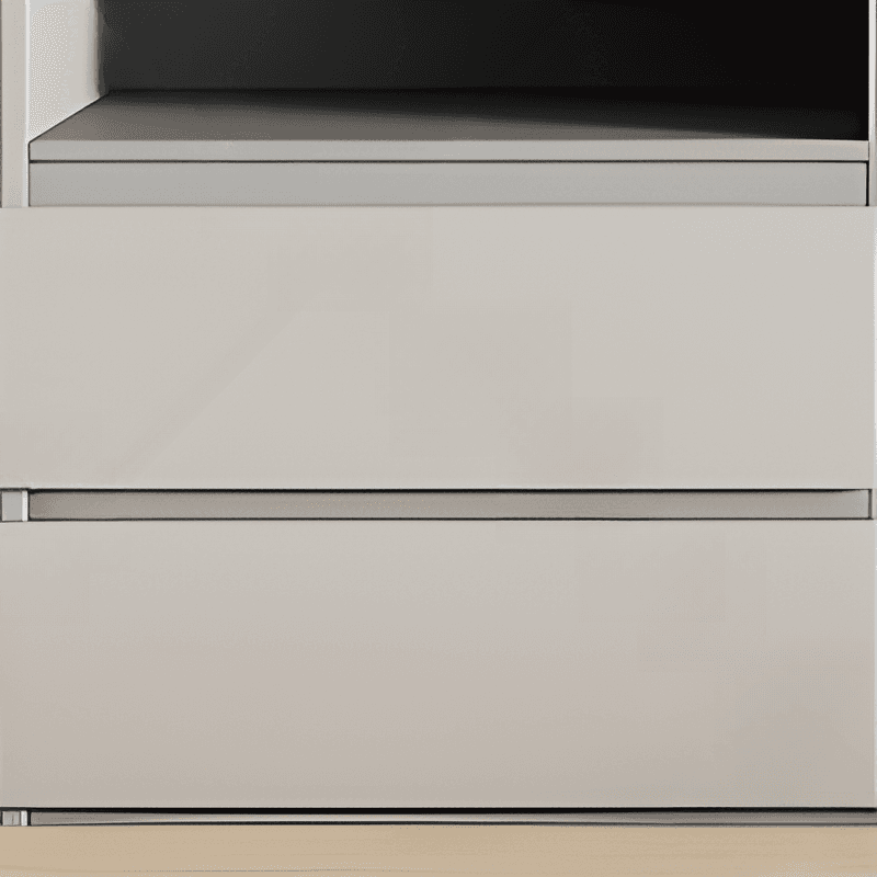Cream Trendy Reclaimed Wood Wardrobe Armoire with Soft Close Drawer, Soft Close Door, Interior Shelves, and Clothing Rod thumbnail 4