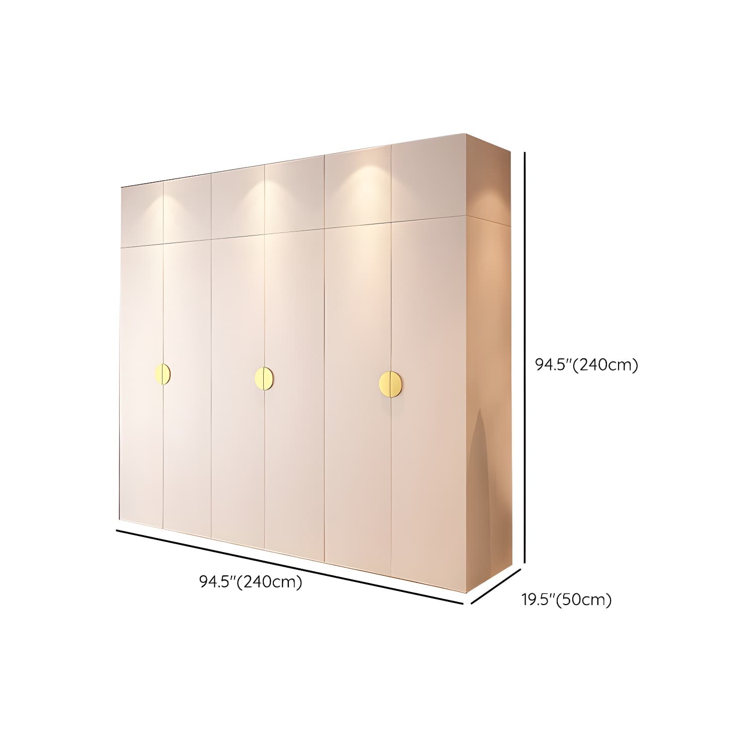 Chic White Wood Wardrobe Armoire with Clothing Rod & Shelves thumbnail 26