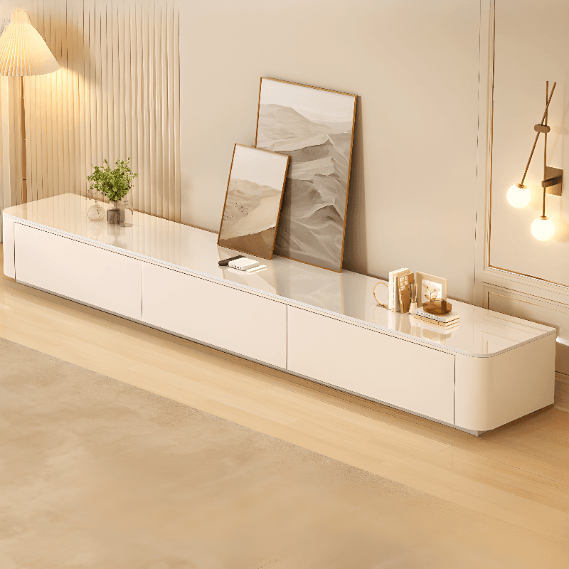 Rectangular Sintered Stone Countertop TV Stand with 3-Drawer/5 Drawers/4 Drawers and Cable Management in a Modern Simple Style thumbnail 4