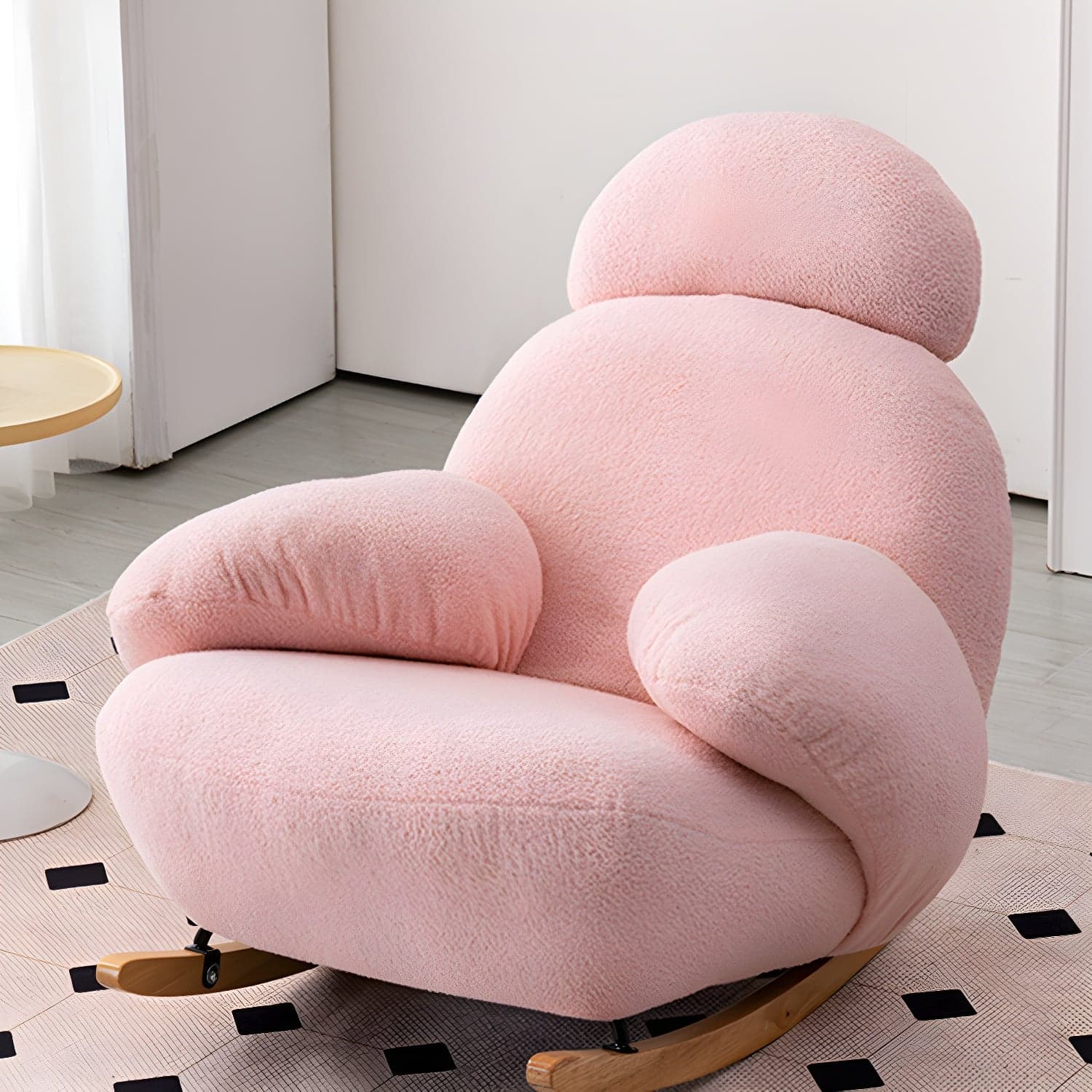 Velvet Upholstered Rocking Chair Modern Style Rocking Accent Chair - image 3