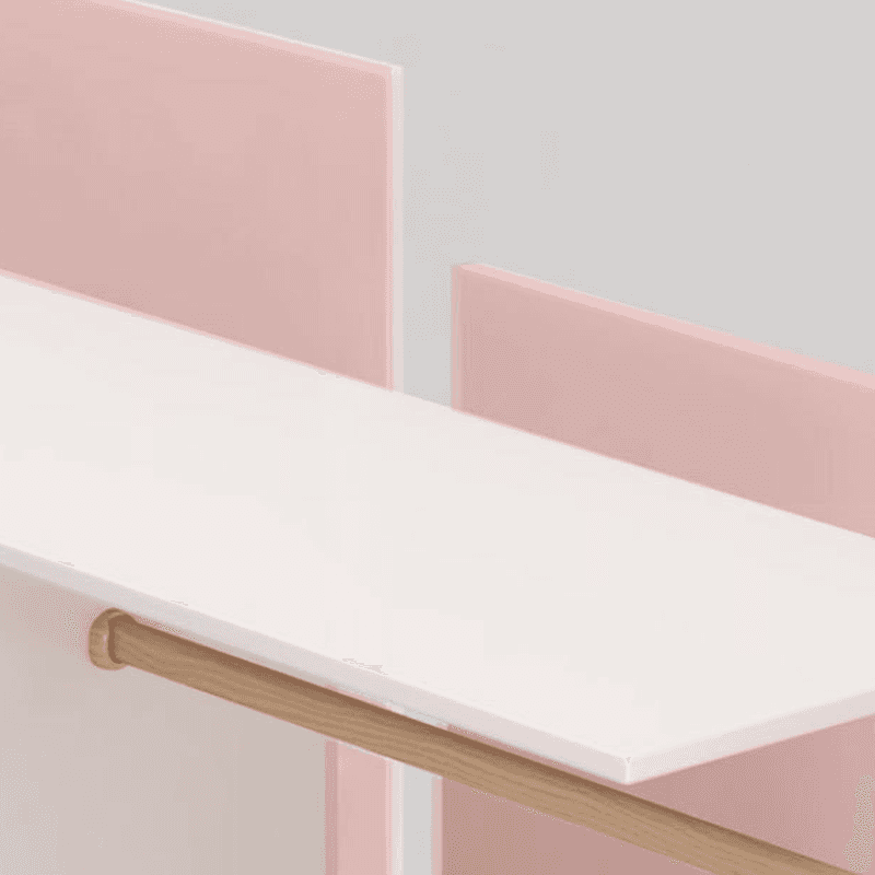 Chalk Minimalist Laminate Cabinet Armoire with Compartments, Interior Shelves, and Clothing Rod thumbnail 6