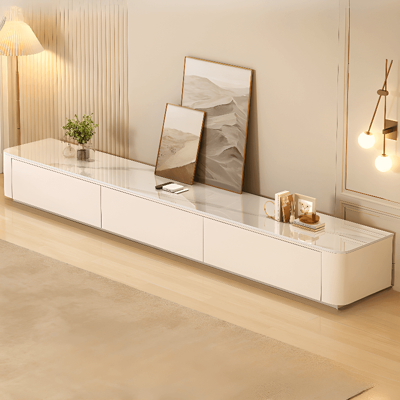 Rectangular Sintered Stone Countertop TV Stand with 3-Drawer/5 Drawers/4 Drawers and Cable Management in a Modern Simple Style thumbnail 3