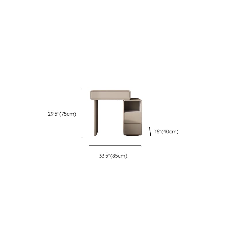 Multi-Purpose Tan Vanity Set with Lighting, Push-Pull, Adjustable Touch, and Adjustable Brightness thumbnail 15