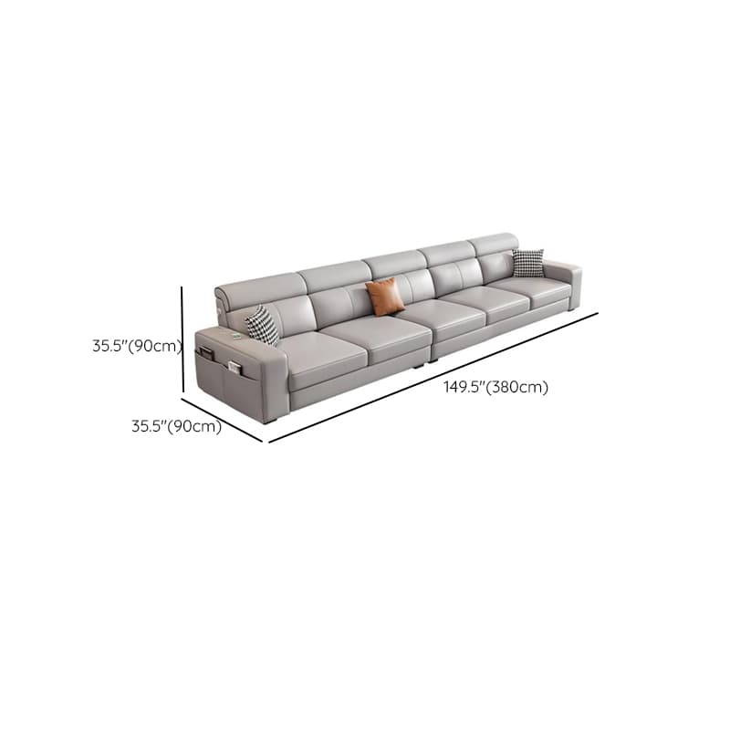 L-Shape/Straight Sofa/Sofa Chaise with USB Port, Left/Horizontal Orientation thumbnail 24