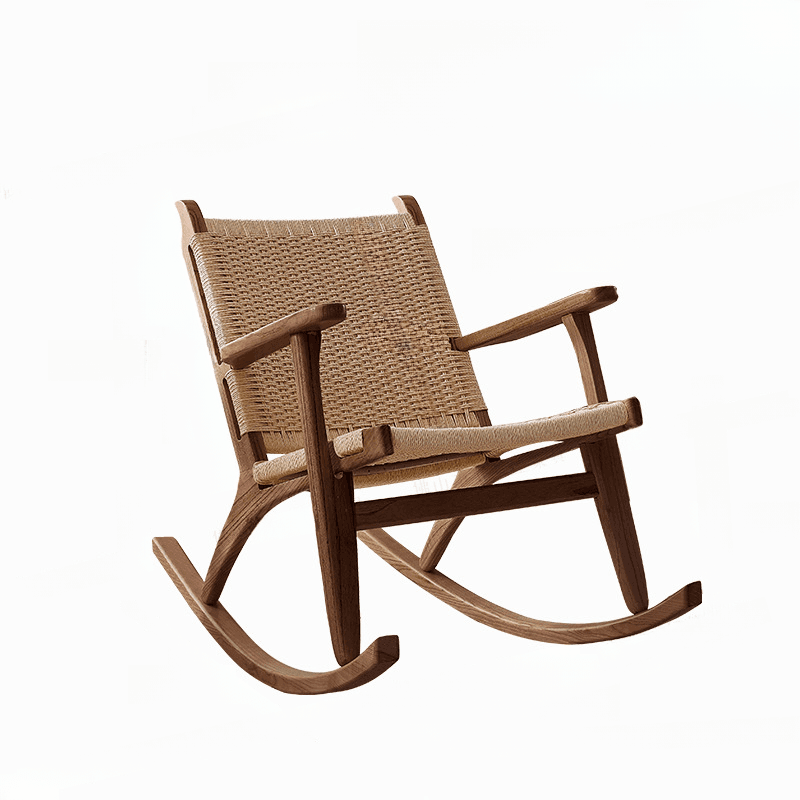 Wood Front Porch Rocking Chairs with Rear Back, Stationary thumbnail 4